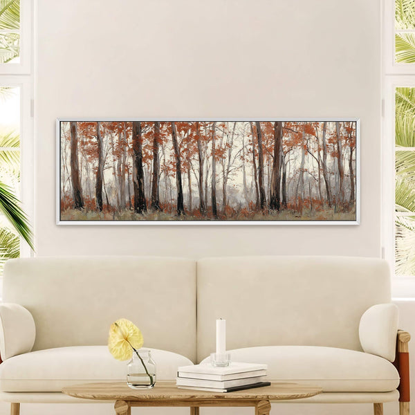 Canvas wall art in interior setting.