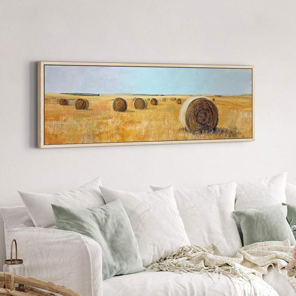 Canvas wall art in interior setting.