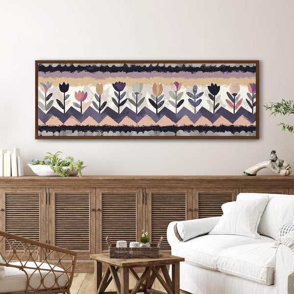 Canvas wall art in interior setting.