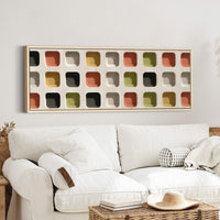 Canvas wall art in interior setting.