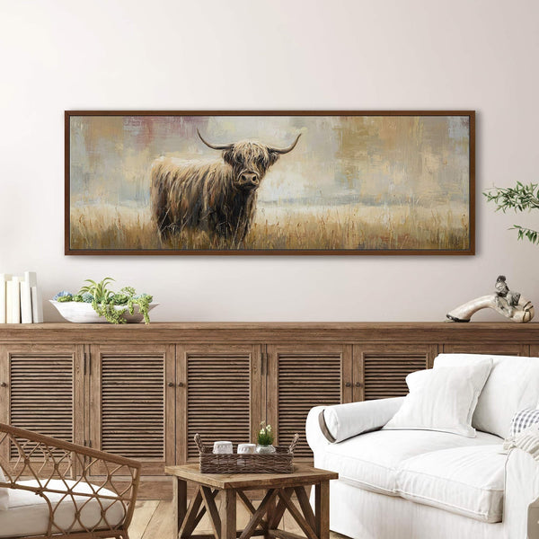 Canvas wall art in interior setting.