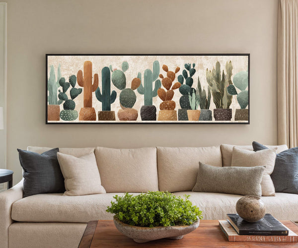 Canvas wall art in interior setting.