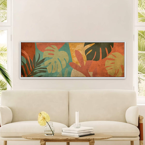 Canvas wall art in interior setting.