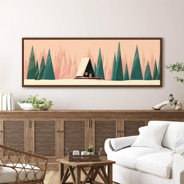 Canvas wall art in interior setting.