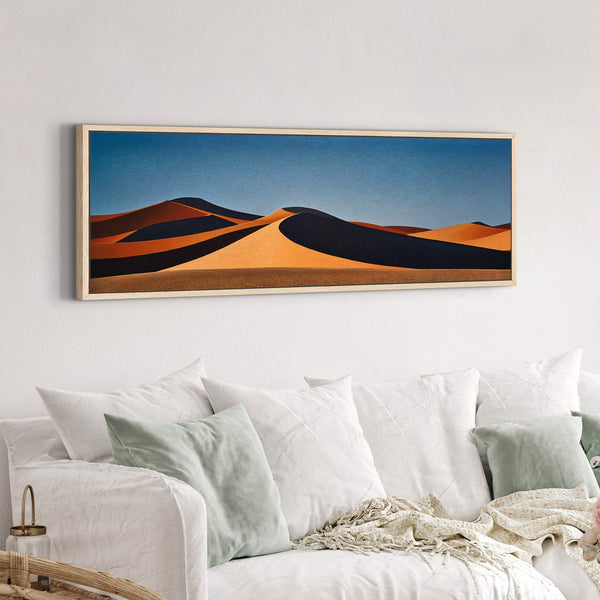 Canvas wall art in interior setting.
