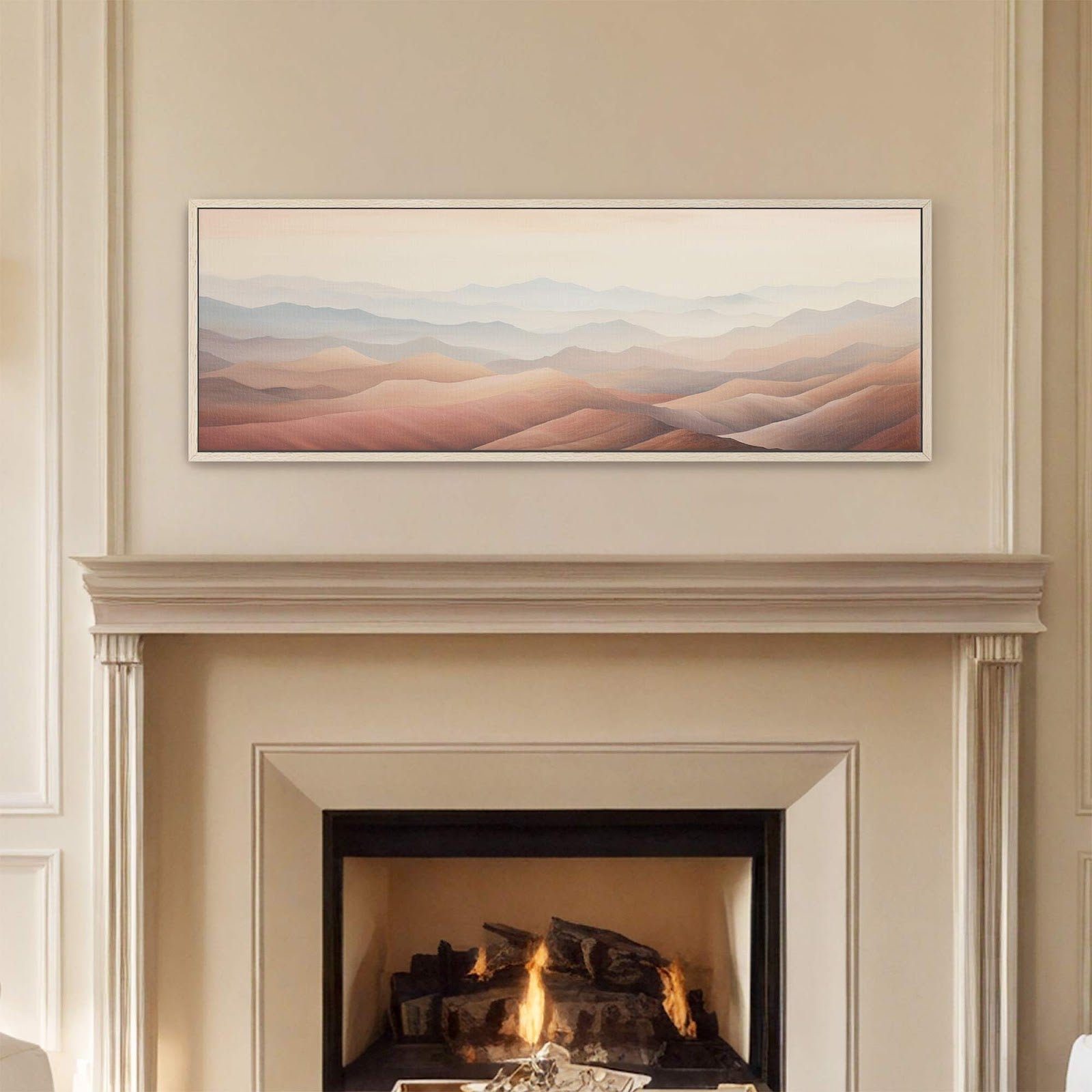 Canvas wall art in interior setting.