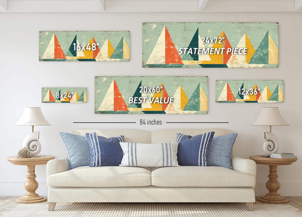 Canvas wall art in interior setting.