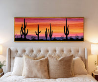 Canvas wall art in interior setting.