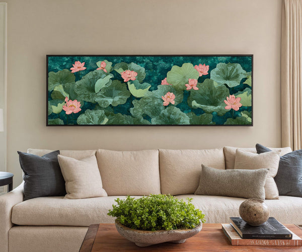 Canvas wall art in interior setting.