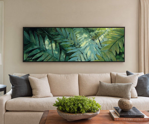 Canvas wall art in interior setting.