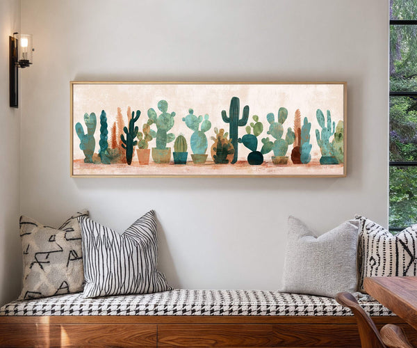 Canvas wall art in interior setting.