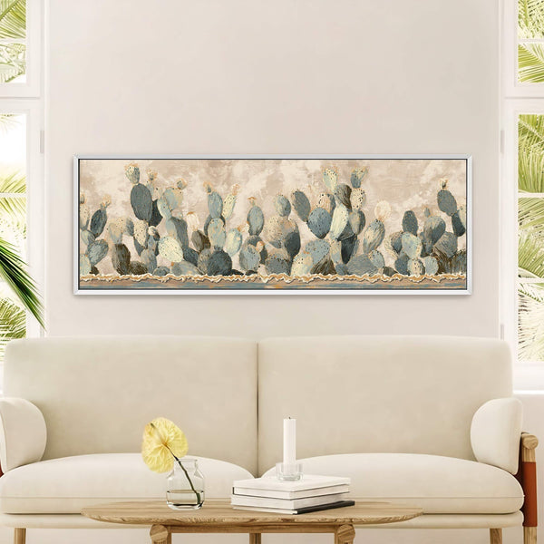Canvas wall art in interior setting.
