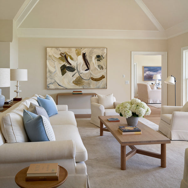 Drift Marks Abstract Canvas Art Print