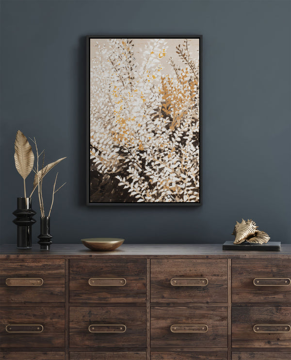 Botanische Leinwand-Wandkunst „Goldene Wiese“