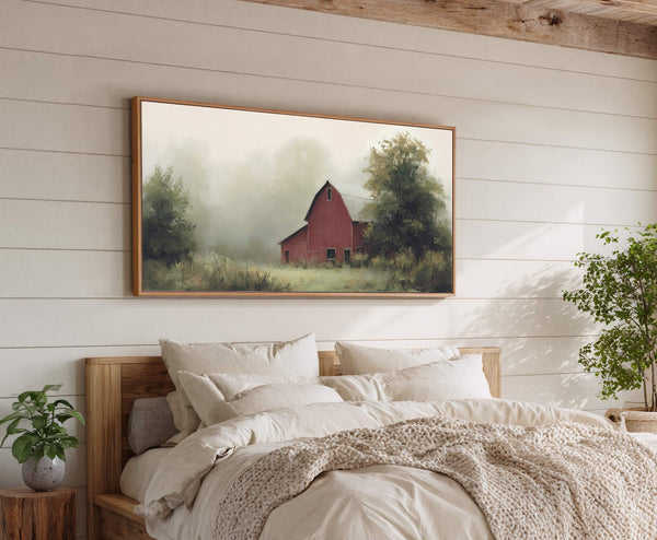 Canvas wall art in interior setting.
