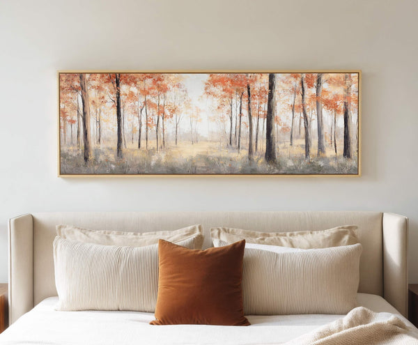 Canvas wall art in interior setting.