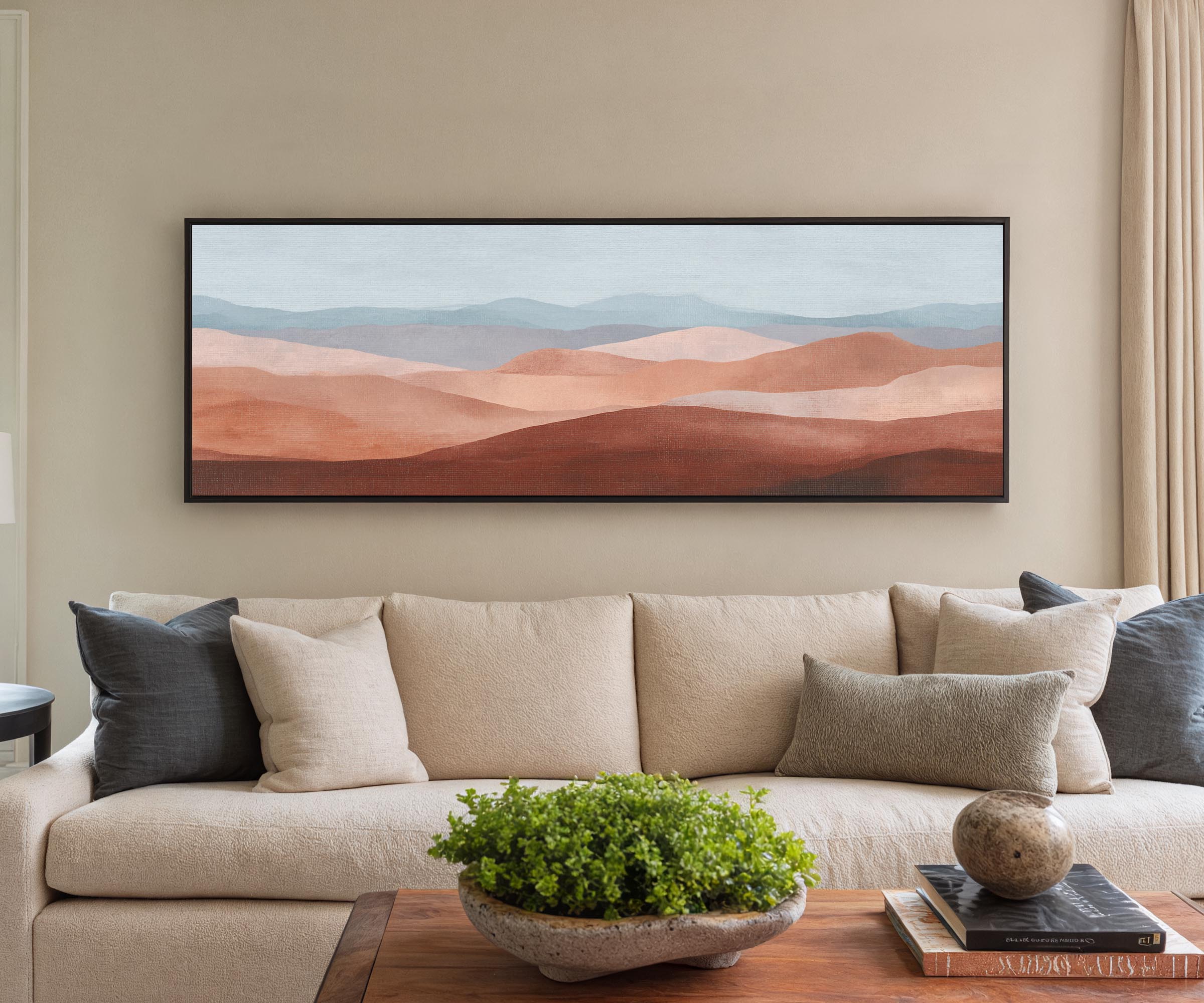 Terracotta Horizons - Desert Landscape Canvas Art