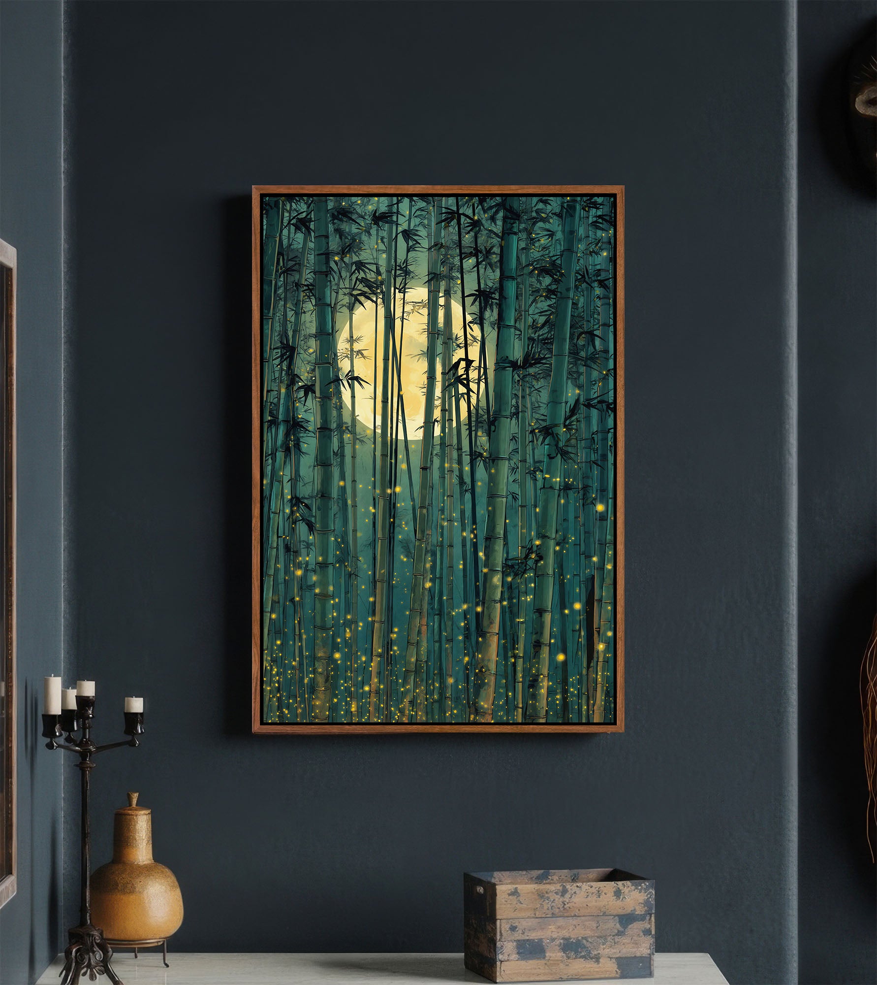 The Moonlit Bamboo Grove Art Print