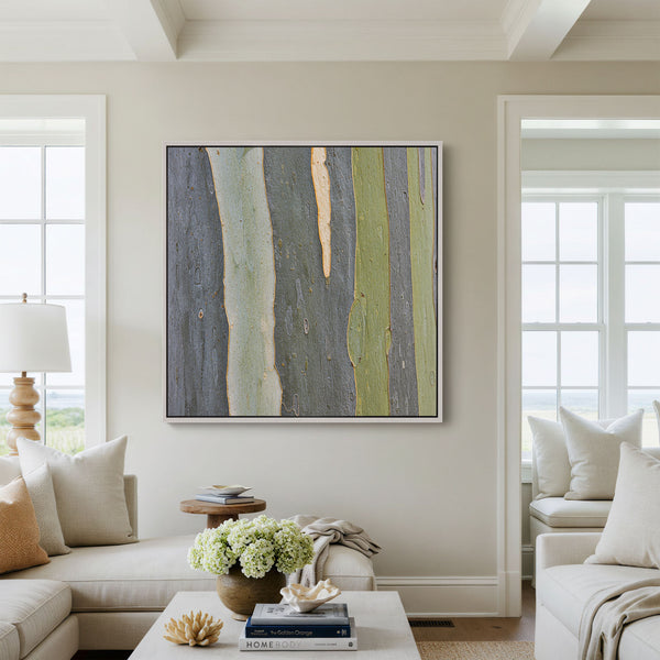 Impression d'art mural en écorce d'eucalyptus australien