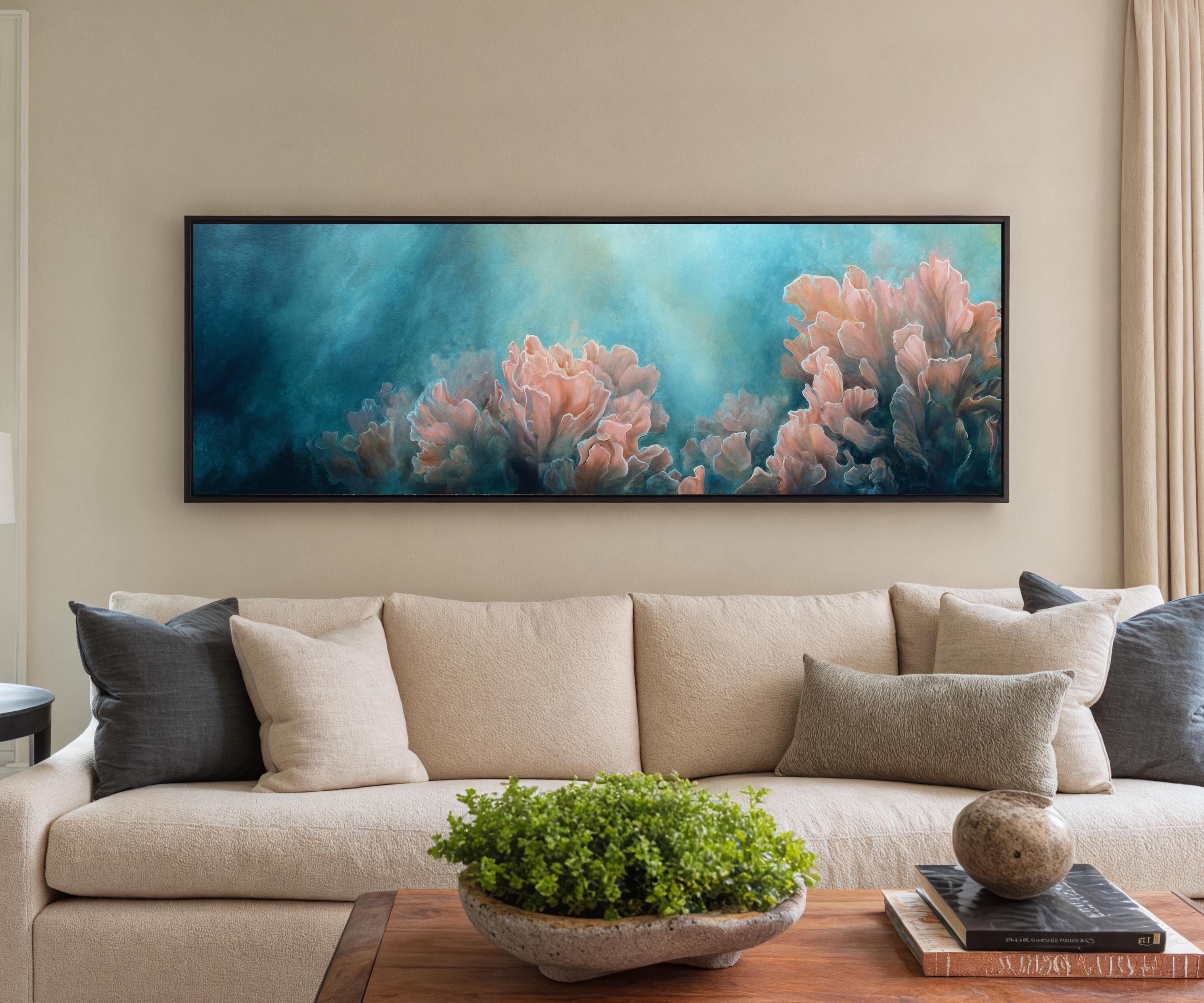 Pink Coral Reef Canvas Wall Art Print