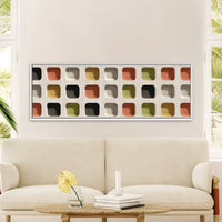 Canvas wall art in interior setting.