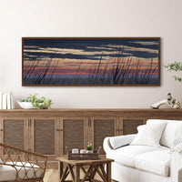 Canvas wall art in interior setting.