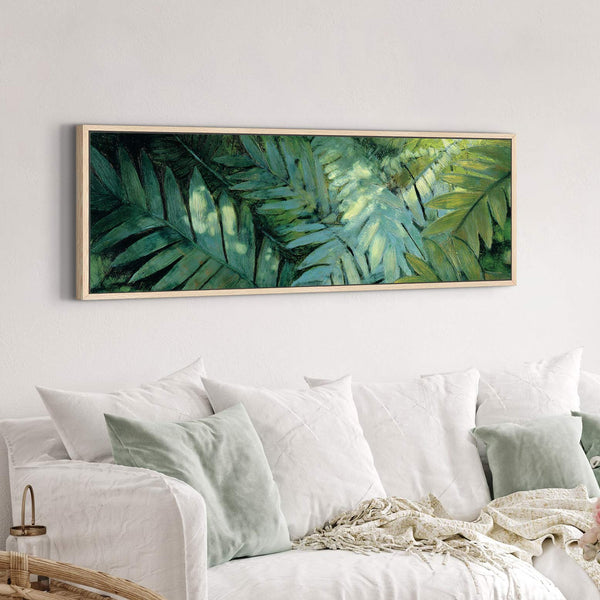 Canvas wall art in interior setting.
