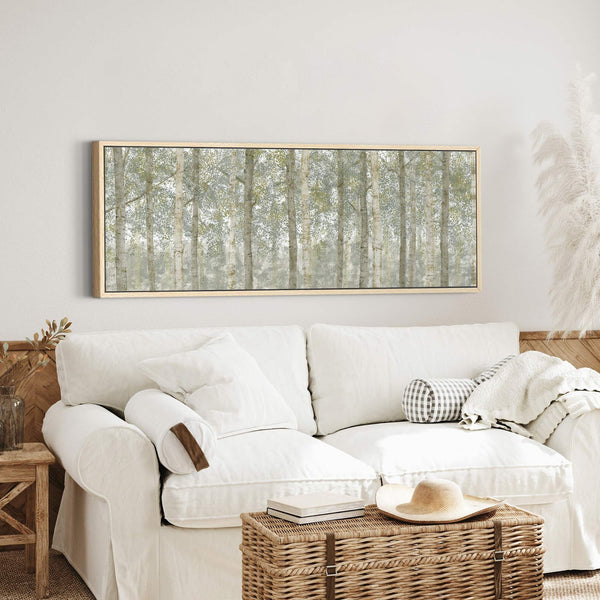 Canvas wall art in interior setting.