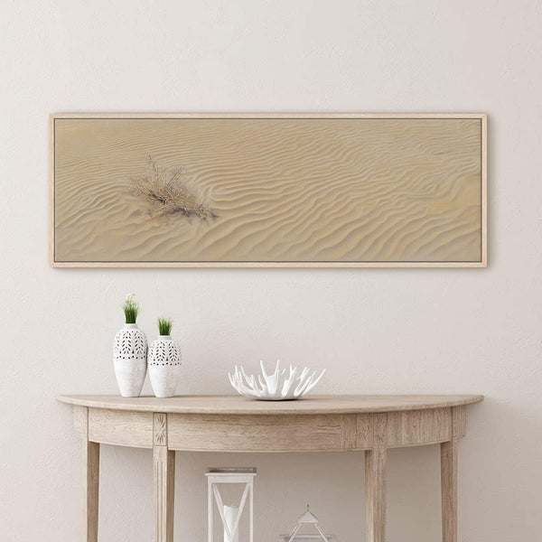 Canvas wall art in interior setting.