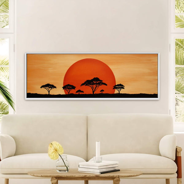 Canvas wall art in interior setting.