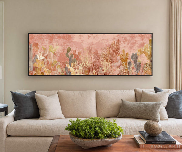 Canvas wall art in interior setting.