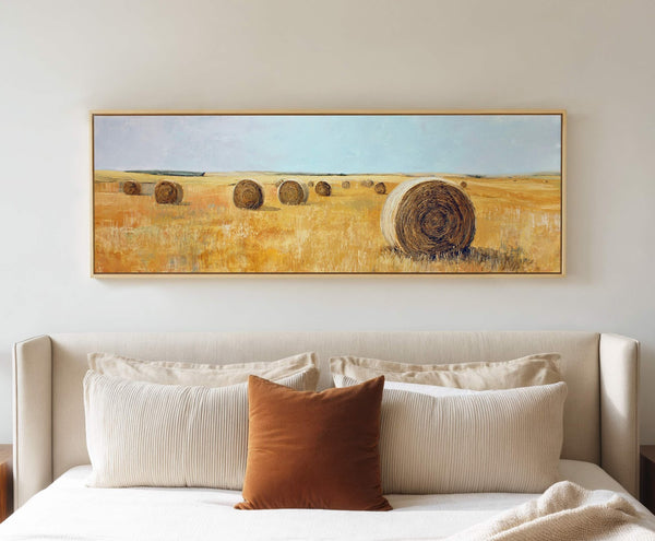 Canvas wall art in interior setting.