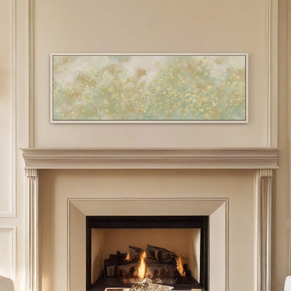 Canvas wall art in interior setting.