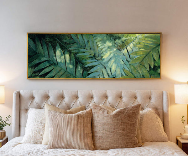 Canvas wall art in interior setting.