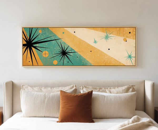 Canvas wall art in interior setting.