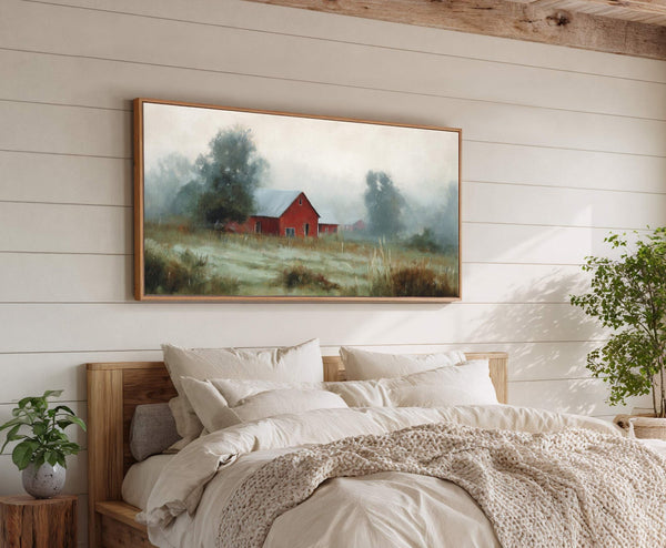 Canvas wall art in interior setting.