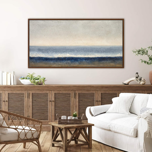 Canvas wall art in interior setting.