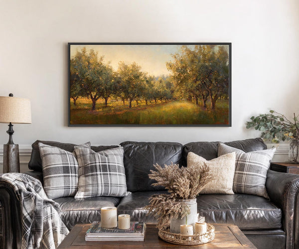 Canvas wall art in interior setting.