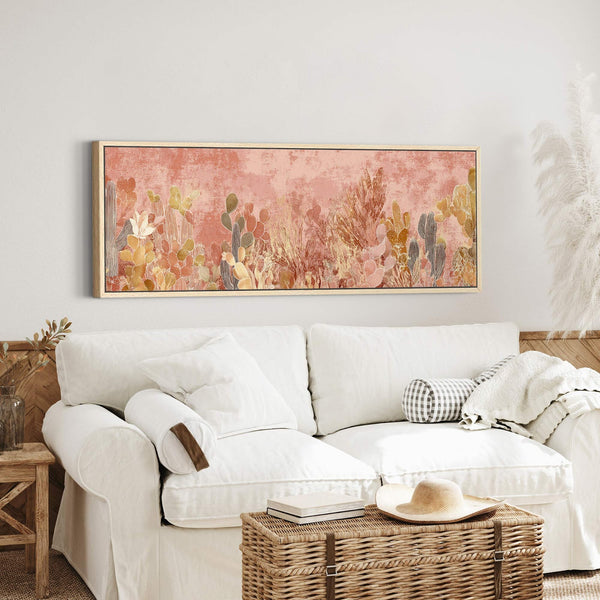 Canvas wall art in interior setting.