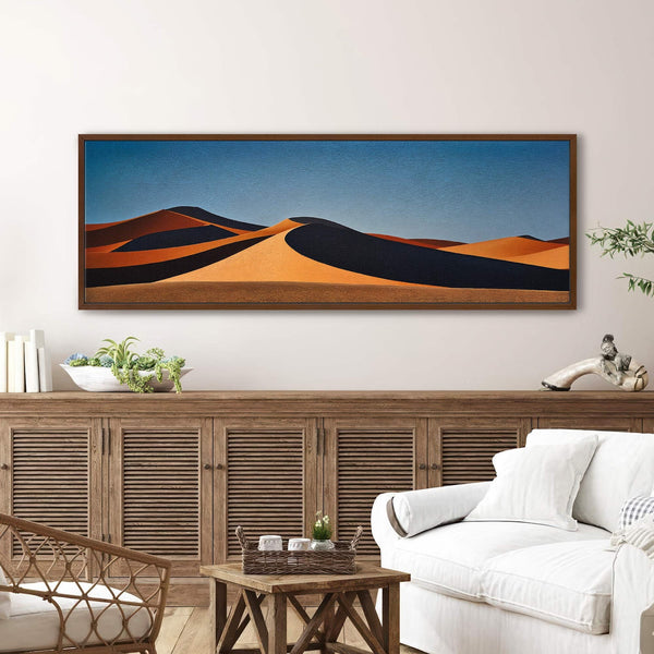 Canvas wall art in interior setting.