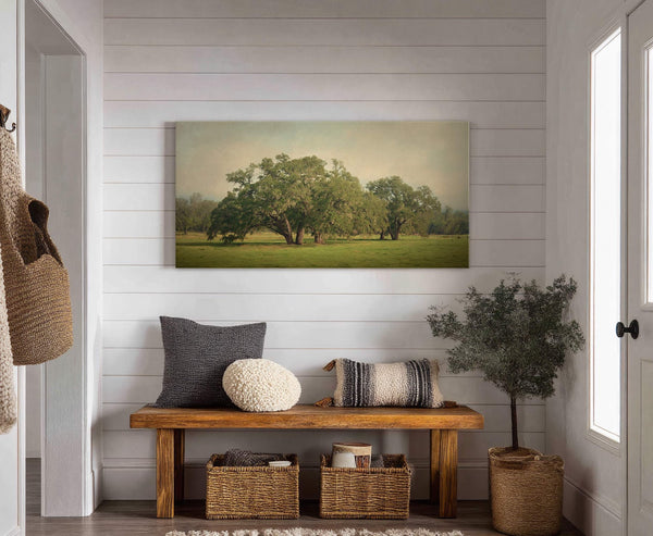 Canvas wall art in interior setting.