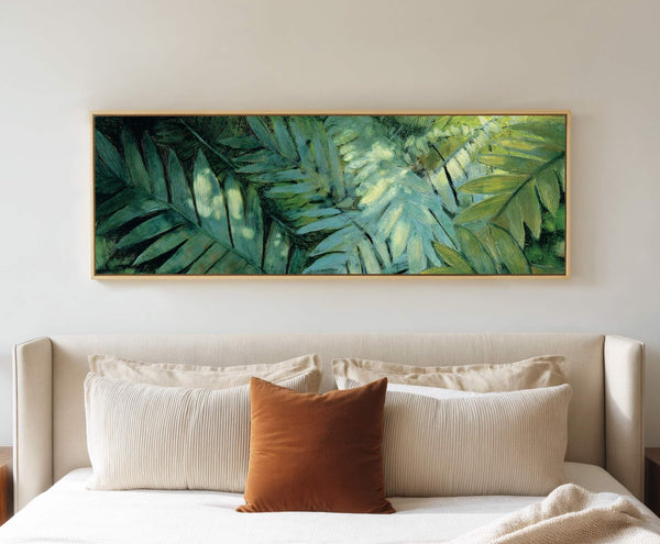 Canvas wall art in interior setting.
