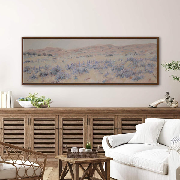 Canvas wall art in interior setting.