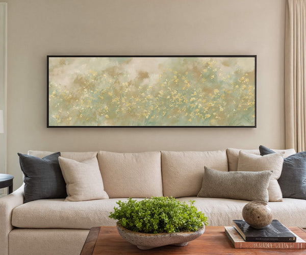 Canvas wall art in interior setting.