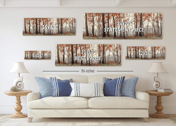 Canvas wall art in interior setting.