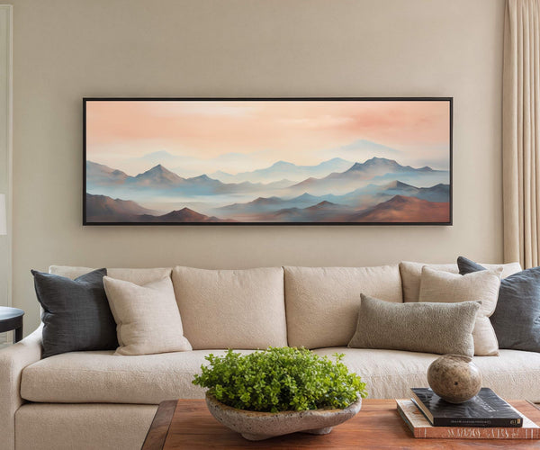Canvas wall art in interior setting.