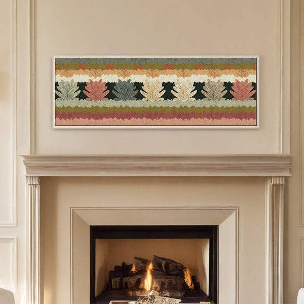 Canvas wall art in interior setting.