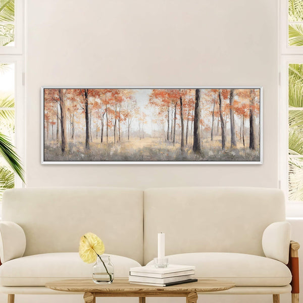Canvas wall art in interior setting.