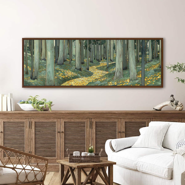 Canvas wall art in interior setting.
