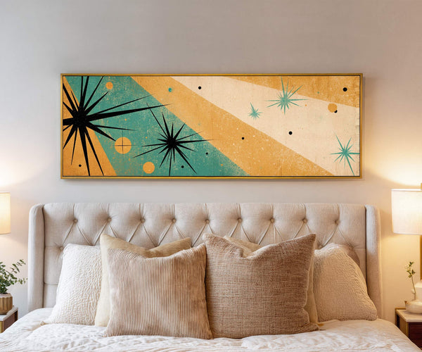 Canvas wall art in interior setting.